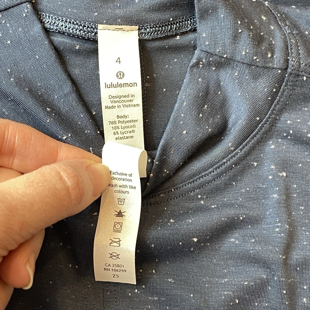 Lululemon Time to Restore Mock Neck Tank 4 Tie Speckle Gym Sporty Athleisure Fun - Picture 4 of 6